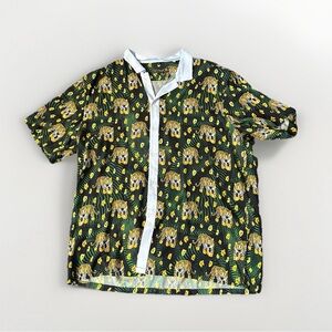 NOLA DAWG  XXL Tiger  Camp‎  Safari Lightweight Button Down Shirt